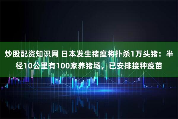 炒股配资知识网 日本发生猪瘟将扑杀1万头猪：半径10公里有100家养猪场，已安排接种疫苗